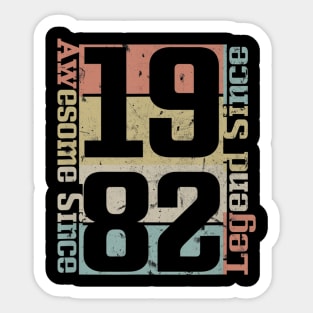 38th Birthday Gift Idea Awesome Since 1982 Sticker